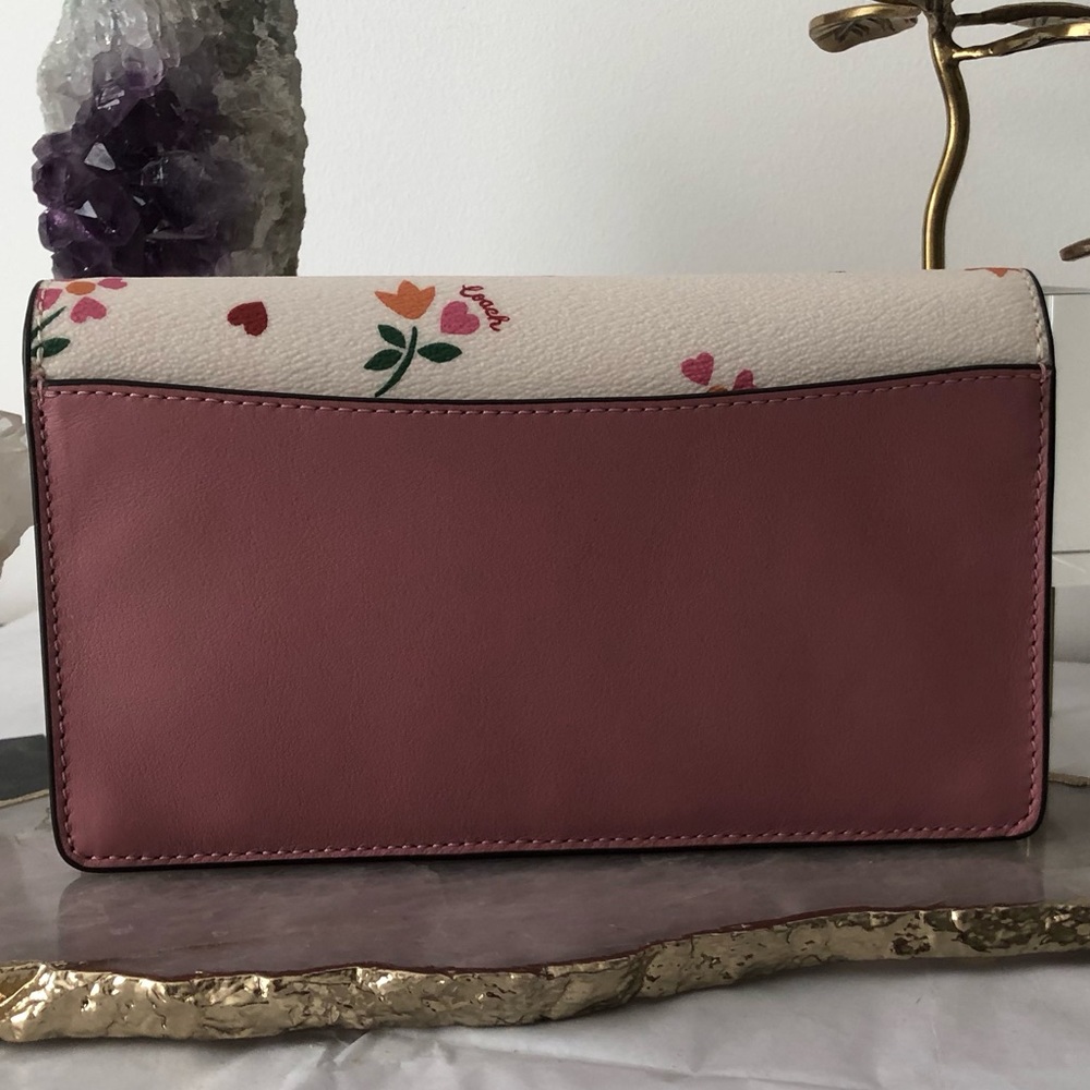 New Coach Anna Clutch/Crossbody in Petal Print - Picture 11 of 13